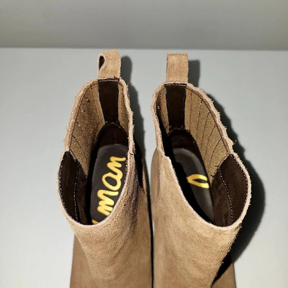 Sam Edelman Kaiti Zip Ankle Bootie Womens 7.5 Brown Suede Western Low Heel NEW - Picture 8 of 12